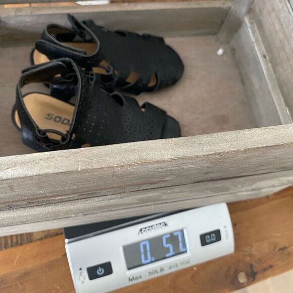 Girls High Top Sandal Black Greek Grecian Style Toddler Size 5 - Picture 13 of 15